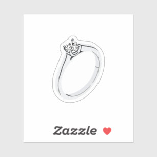 Diamond Verloving Ring Sticker