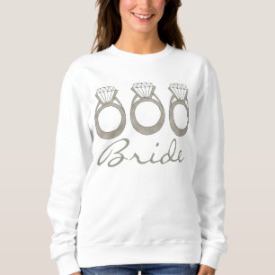 Diamond Verloving Ring Wedding BRIDE Sweatshirt