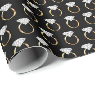 Diamond Verloving trouwring zwart goud Cadeaupapier