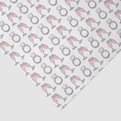 Diamond Verloving Wedding Ring Pink Champagne Tissuepapier (Detail)