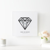 Diamond Vierkante Klok (Huis)