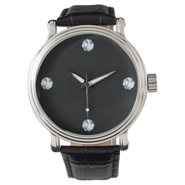 Diamond Watch Faux Diamond Horloge (Voorkant)