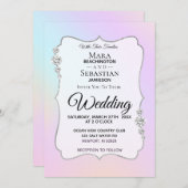 *~* Diamond Waterverf Gradient Pastel Wedding Kaart (Voorkant / Achterkant)