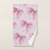 Diamond waterverf Roze Coquette Bow Bad Handdoek (Handdoek)