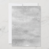 ~ Diamond Waterverf Silver GrayWedding Kaart (Achterkant)