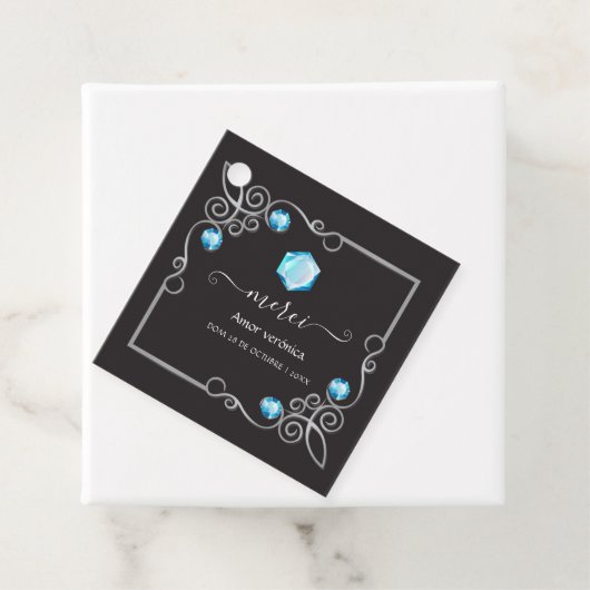 Diamond Wedding Favor Labels (In situ)