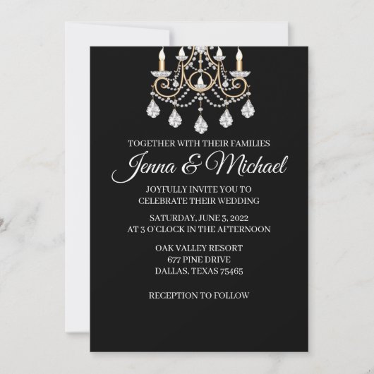 Diamond Wedding Invitation Card Kaart (Voorkant)