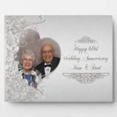 Diamond Wedding Jubileum Foto Plaque Fotoplaat (Voorkant)