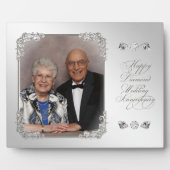Diamond Wedding Jubileum Foto Plaque Fotoplaat (Voorkant)