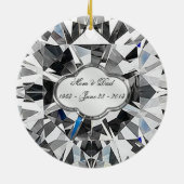 Diamond Wedding Jubileum Round Ornament (Achterkant)