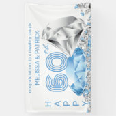 Diamond Wedding Jubileum Spandoek (Verticaal)