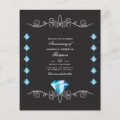 Diamond Wedding Jubileum Uitnodiging Flyer (Voorkant)