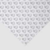 Diamond Wedding Ring Set Patroonontwerp Tissuepapier (Detail)