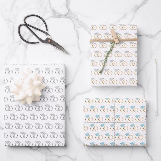 Diamond Wedding Rings Inpakpapier Vel (Voorkant)