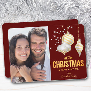Diamond White Gold-kerstboompannen Foto Feestdagenkaart