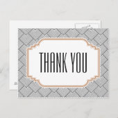 Diamond Zwart & Koper Dank u Briefkaart (Voorkant / Achterkant)