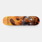 Diamondality Flaming tijgerskateboard Skateboard (Horizontaal)
