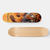Diamondality Flaming tijgerskateboard Skateboard (Horizontaal)