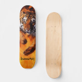 Diamondality Flaming tijgerskateboard Skateboard (Voorkant)