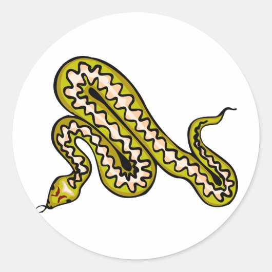 Diamondback Snake Ronde Sticker (Voorkant)