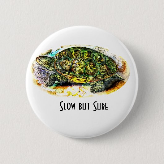 diamondback Terrapin Turtle van JungleWalk.Com Ronde Button 5,7 Cm (Voorkant)