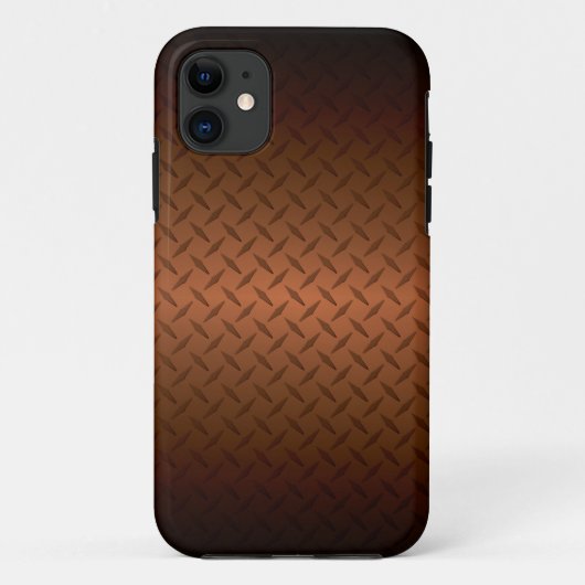 Diamondplate: zwarte patroon naar koper vervagen Case-Mate iPhone case (Achterkant)