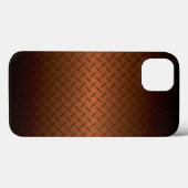 Diamondplate: zwarte patroon naar koper vervagen Case-Mate iPhone case (Achterkant (horizontaal))
