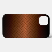 Diamondplate: zwarte patroon naar koper vervagen Case-Mate iPhone case (Achterkant (horizontaal))
