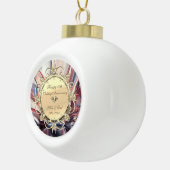 Diamonds Abstract 50th Wedding Jubileum Keramische Bal Ornament (Rechts)