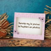 Diamonds and Daughters are Priceless Plaque (Côté)