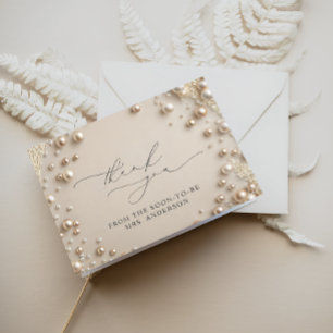 Diamonds and Pearls Bruiloftsfeest Dankkaart Bedankkaart