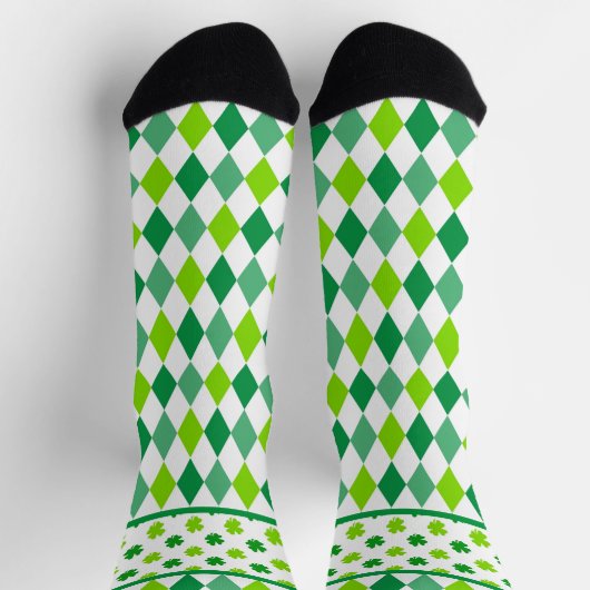 Diamonds And Shamrocks All-Over-Print Socks Sokken (Top)