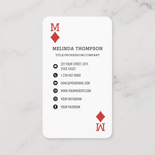 Diamonds Business Logo Lecture Carte de visite (Dos)