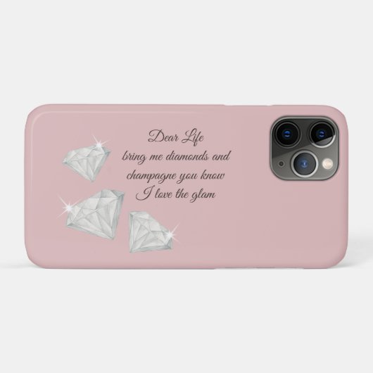 Diamonds & Champagne Quote – Dear Life Edition Case-Mate iPhone Case (Achterkant (horizontaal))