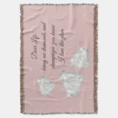 Diamonds & Champagne Quote – Dear Life Edition Deken (Voorkant Verticaal)