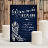 Diamonds Denim Western Birthday Kaart