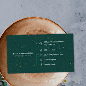 Diamonds Emerald Agaat Initiaal D Letter Monogram Visitekaartje