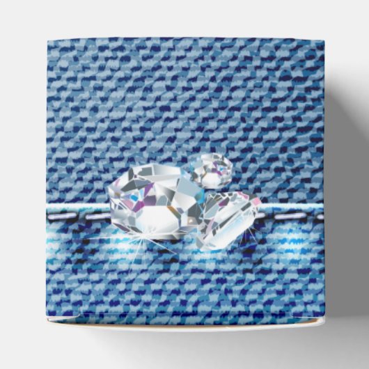 Diamonds en Denim Party Bedankdoosjes (Bovenkant)