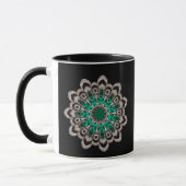 Diamonds en Emeralds Kaleidoscoop Mok (Links)