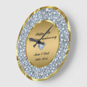 Diamonds en Gold 50th Wedding Jubileum Grote Klok (Hoek)