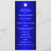Diamonds en Pearls Blue Wedding Programma (Voorkant)