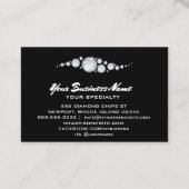 *~* Diamonds Glam Black Glitter Bling Luxe Visitekaartje (Achterkant)