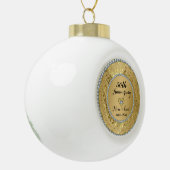 Diamonds & Gold 2 50e bruiloft Jubileum Keramische Bal Ornament (Links)