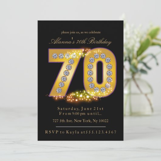 Diamonds & Gold, 70e anniversaire Invitations (Debout devant)