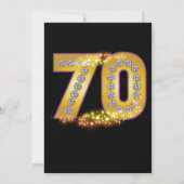 Diamonds & Gold, 70e anniversaire Invitations (Dos)