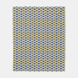 DIAMONDS gouden blauw Fleece Deken