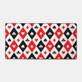 Diamonds harten schoppenbommen speelkaartenpatroon bureaumat (Voorkant)