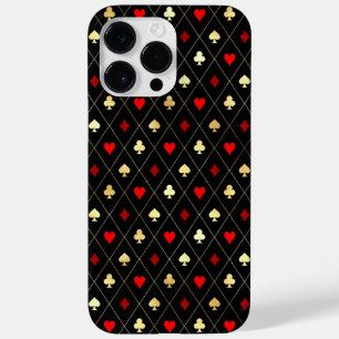 Diamonds harten schoppenbommen speelkaartenpatroon Case-Mate iPhone 14 pro max hoesje