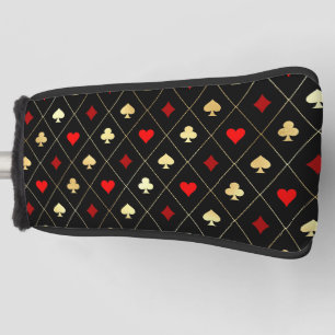 Diamonds harten schoppenbommen speelkaartenpatroon golfheadcover