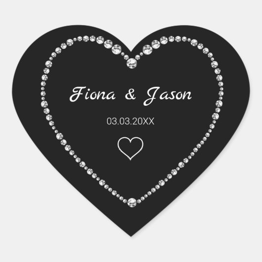 Diamonds Hearts Hart Sticker (Voorkant)